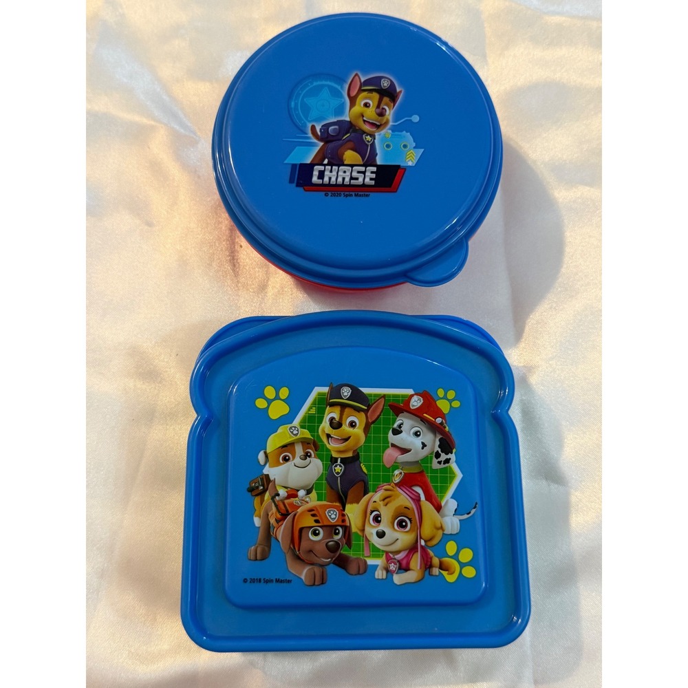 Paw Patrol Sandwich and Snack Container Set Zak Designs Blue Green Red BPA Free